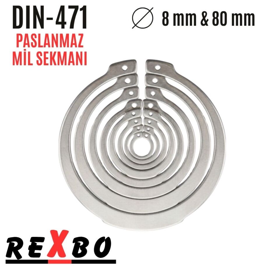REXBO 471/4 PASLANMAZ MIL SEKMANI REXBO DIŞ SEKMAN Paslanmaz 471 mil sekmanları